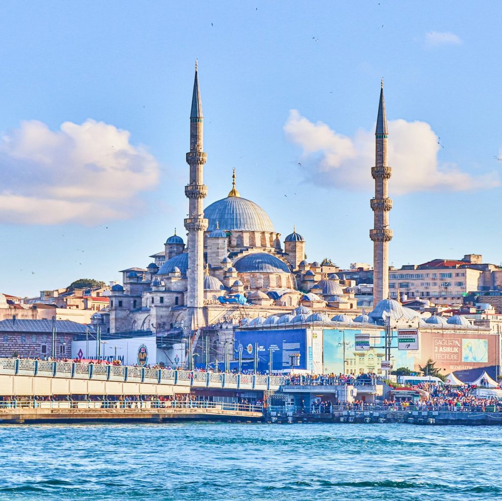 New Mosque with a domed building - Blue Mosque - Turkey